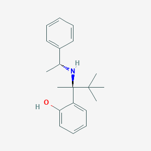 molecular formula C20H27NO B14227336 Phenol, 2-[(1S)-1,2,2-trimethyl-1-[[(1R)-1-phenylethyl]amino]propyl]- CAS No. 502695-51-4