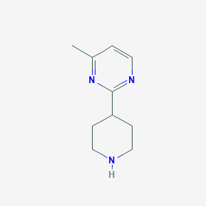 molecular formula C10H15N3 B1422734 4-甲基-2-(哌啶-4-基)嘧啶 CAS No. 1316218-93-5