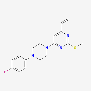 molecular formula C17H19FN4S B14227340 4-Ethenyl-6-[4-(4-fluorophenyl)piperazin-1-yl]-2-(methylsulfanyl)pyrimidine CAS No. 823220-79-7