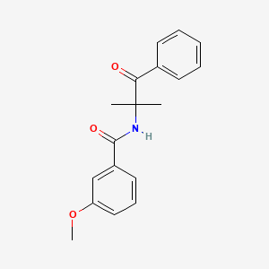 molecular formula C18H19NO3 B14227356 3-Methoxy-N-(2-methyl-1-oxo-1-phenylpropan-2-yl)benzamide CAS No. 551963-67-8