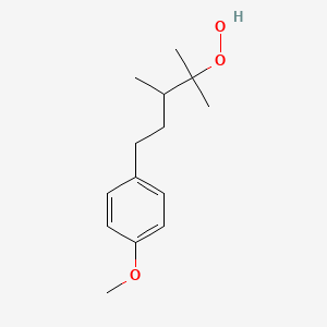 molecular formula C14H22O3 B14227369 Hydroperoxide, 4-(4-methoxyphenyl)-1,1,2-trimethylbutyl CAS No. 830345-73-8