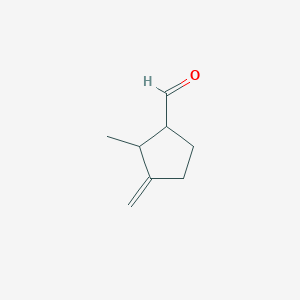 molecular formula C8H12O B14227395 Cyclopentanecarboxaldehyde, 2-methyl-3-methylene- CAS No. 826337-64-8