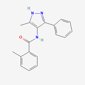 2-methyl-N-(5-methyl-3-phenyl-1H-pyrazol-4-yl)benzamide