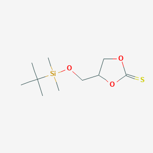 molecular formula C10H20O3SSi B14227428 4-({[tert-Butyl(dimethyl)silyl]oxy}methyl)-1,3-dioxolane-2-thione CAS No. 830319-29-4