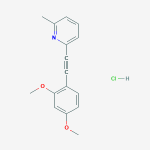 2-[2-(2,4-Dimethoxyphenyl)ethynyl]-6-methylpyridine;hydrochloride