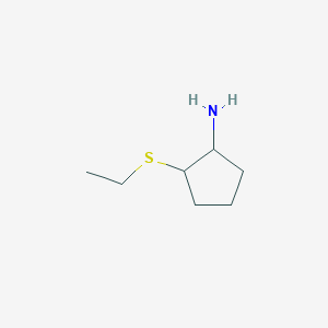 molecular formula C7H15NS B1422744 2-(Ethylsulfanyl)cyclopentan-1-amine CAS No. 1344338-44-8