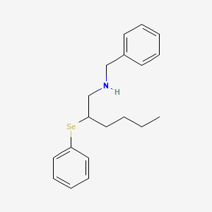 Benzenemethanamine, N-[2-(phenylseleno)hexyl]-