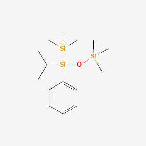 molecular formula C15H30OSi3 B14227450 1,1,1-Trimethyl-2-phenyl-2-(propan-2-yl)-2-[(trimethylsilyl)oxy]disilane CAS No. 823207-48-3