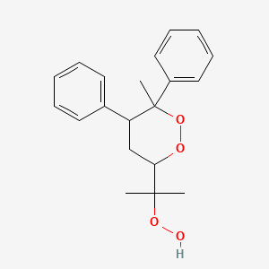 molecular formula C20H24O4 B14227458 Hydroperoxide, 1-methyl-1-(6-methyl-5,6-diphenyl-1,2-dioxan-3-yl)ethyl CAS No. 830345-38-5