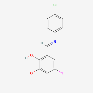 6-[(4-Chloroanilino)methylidene]-4-iodo-2-methoxycyclohexa-2,4-dien-1-one