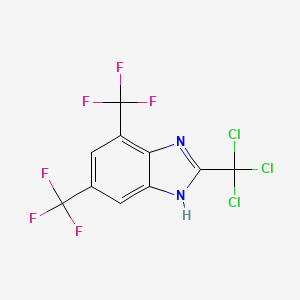 2-(Trichloromethyl)-4,6-bis(trifluoromethyl)-1H-benzimidazole