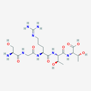 molecular formula C19H36N8O9 B14227515 L-Serylglycyl-N~5~-(diaminomethylidene)-L-ornithyl-L-threonyl-L-threonine CAS No. 823233-20-1