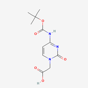 2-(4-((tert-Butoxycarbonyl)amino)-2-oxopyrimidin-1(2H)-yl)acetic acid