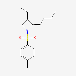 Azetidine, 2-butyl-3-ethyl-1-[(4-methylphenyl)sulfonyl]-, (2R,3S)-