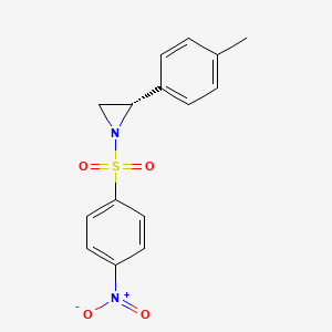 (2S)-2-(4-Methylphenyl)-1-(4-nitrobenzene-1-sulfonyl)aziridine