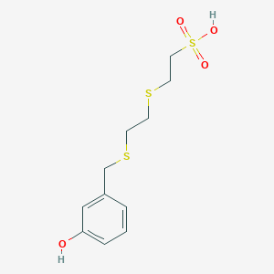 2-[(2-{[(3-Hydroxyphenyl)methyl]sulfanyl}ethyl)sulfanyl]ethane-1-sulfonic acid