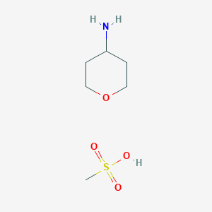 molecular formula C6H15NO4S B14227596 Methanesulfonic acid--oxan-4-amine (1/1) CAS No. 827046-89-9