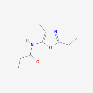B142276 N-(2-Ethyl-4-methyloxazol-5-yl)propionamide CAS No. 132334-45-3