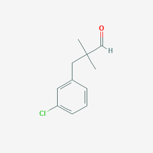 molecular formula C11H13ClO B1422764 3-(3-Chlorophenyl)-2,2-dimethylpropanal CAS No. 1538386-43-4