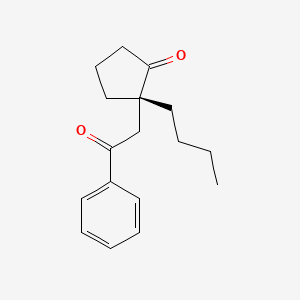 (2S)-2-Butyl-2-(2-oxo-2-phenylethyl)cyclopentan-1-one