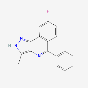 molecular formula C17H12FN3 B14227672 1H-Pyrazolo[4,3-c]isoquinoline, 8-fluoro-3-methyl-5-phenyl- CAS No. 824968-53-8