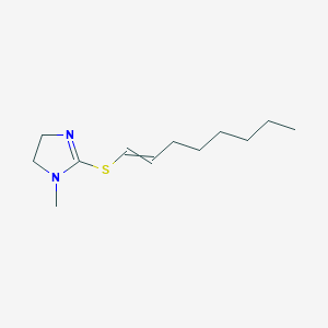 molecular formula C12H22N2S B14227677 1-Methyl-2-[(oct-1-en-1-yl)sulfanyl]-4,5-dihydro-1H-imidazole CAS No. 830321-06-7