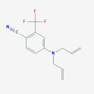 molecular formula C14H13F3N2 B14227691 Benzonitrile, 4-(di-2-propenylamino)-2-(trifluoromethyl)- CAS No. 821776-45-8