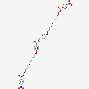 molecular formula C51H62N2O11 B14227697 11-[4-[3-[4-[11-(4-Nitrobenzoyl)oxyundecoxy]phenyl]-3-oxoprop-1-enyl]phenoxy]undecyl 4-nitrobenzoate CAS No. 823808-12-4