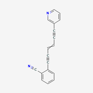 molecular formula C18H10N2 B14227725 2-[6-(Pyridin-3-yl)hex-3-ene-1,5-diyn-1-yl]benzonitrile CAS No. 823226-95-5