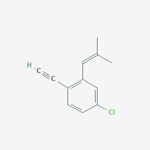 molecular formula C12H11Cl B14227736 4-Chloro-1-ethynyl-2-(2-methylprop-1-en-1-yl)benzene CAS No. 819871-51-7