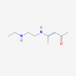 molecular formula C9H18N2O B14227738 4-{[2-(Ethylamino)ethyl]amino}pent-3-EN-2-one CAS No. 824950-35-8