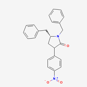 (5R)-1,5-dibenzyl-3-(4-nitrophenyl)pyrrolidin-2-one