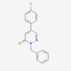 molecular formula C17H13ClN2O B14227750 2-Benzyl-5-(4-chlorophenyl)pyridazin-3(2H)-one CAS No. 825634-00-2