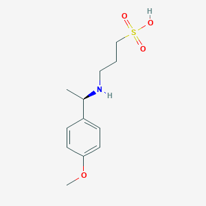 molecular formula C12H19NO4S B14227752 3-{[(1R)-1-(4-Methoxyphenyl)ethyl]amino}propane-1-sulfonic acid CAS No. 819862-81-2