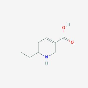 molecular formula C8H13NO2 B14227759 6-Ethyl-1,2,5,6-tetrahydropyridine-3-carboxylic acid CAS No. 761368-97-2