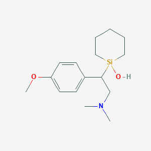 Silacyclohexan-1-ol, 1-[2-(dimethylamino)-1-(4-methoxyphenyl)ethyl]-