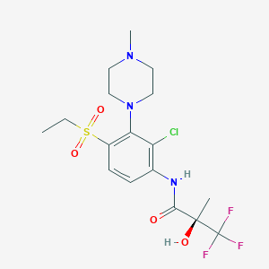 (2R)-N-[2-chloro-4-ethylsulfonyl-3-(4-methylpiperazin-1-yl)phenyl]-3,3,3-trifluoro-2-hydroxy-2-methylpropanamide