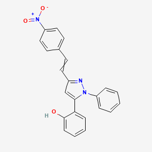 6-{5-[2-(4-Nitrophenyl)ethenyl]-2-phenyl-1,2-dihydro-3H-pyrazol-3-ylidene}cyclohexa-2,4-dien-1-one