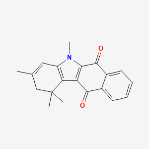 molecular formula C20H19NO2 B14227790 1,1,3,5-Tetramethyl-2,5-dihydro-1H-benzo[b]carbazole-6,11-dione CAS No. 830926-56-2