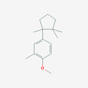 molecular formula C16H24O B14227818 Benzene, 1-methoxy-2-methyl-4-(1,2,2-trimethylcyclopentyl)- CAS No. 554408-76-3