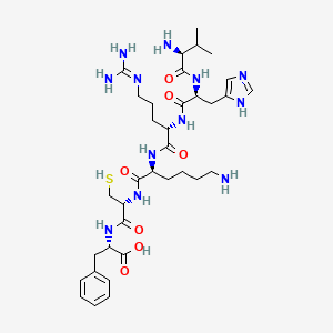 L-Valyl-L-histidyl-N~5~-(diaminomethylidene)-L-ornithyl-L-lysyl-L-cysteinyl-L-phenylalanine