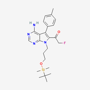 Ethanone, 1-[4-amino-7-[3-[[(1,1-dimethylethyl)dimethylsilyl]oxy]propyl]-5-(4-methylphenyl)-7H-pyrrolo[2,3-d]pyrimidin-6-yl]-2-fluoro-