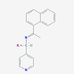 molecular formula C18H15KN2 B14227869 Potassium {(E)-[1-(naphthalen-1-yl)ethylidene]amino}(pyridin-4-yl)methanide CAS No. 830326-22-2