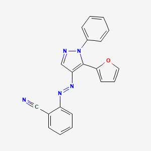 2-{(E)-[5-(Furan-2-yl)-1-phenyl-1H-pyrazol-4-yl]diazenyl}benzonitrile