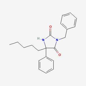 molecular formula C21H24N2O2 B14227937 2,4-Imidazolidinedione, 5-pentyl-5-phenyl-3-(phenylmethyl)- CAS No. 824392-47-4