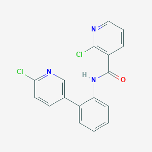 molecular formula C17H11Cl2N3O B14227940 2-chloro-N-[2-(6-chloropyridin-3-yl)phenyl]pyridine-3-carboxamide CAS No. 824952-93-4