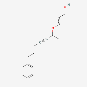 molecular formula C16H20O2 B14227972 3-[(7-Phenylhept-3-yn-2-yl)oxy]prop-2-en-1-ol CAS No. 825628-37-3