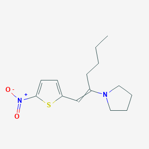 1-[1-(5-Nitrothiophen-2-yl)hex-1-en-2-yl]pyrrolidine