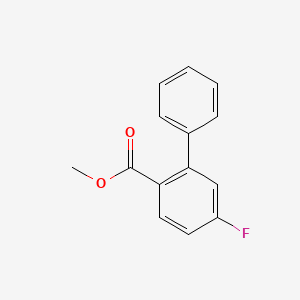 molecular formula C14H11FO2 B1422799 Methyl 4-fluoro-2-phenylbenzoate CAS No. 724-10-7
