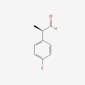 molecular formula C9H9FO B14228051 (2R)-2-(4-Fluorophenyl)propanal CAS No. 549532-50-5